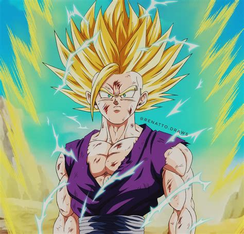This occurred during the Cell Games when Goku had him fight Cell all on his own so that he could release his potential. . Dbz gohan